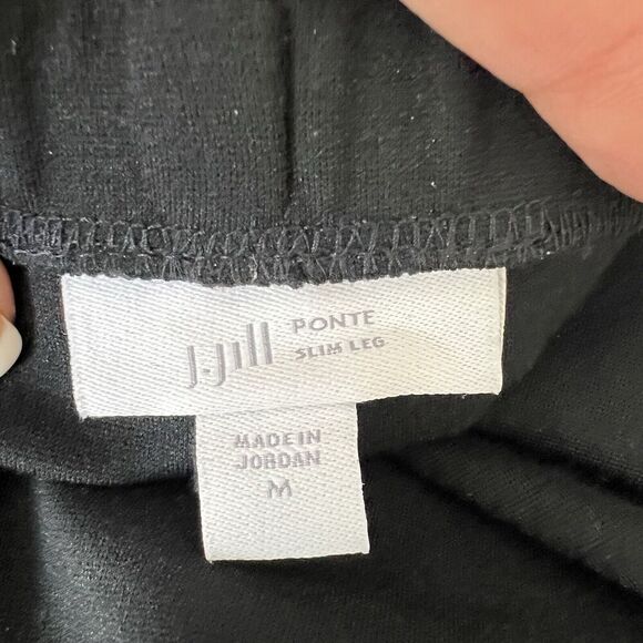 J Jill Ponte Slim Leg Pull On Pants Women Size Medium Black Comfort Stretch - Picture 6 of 7